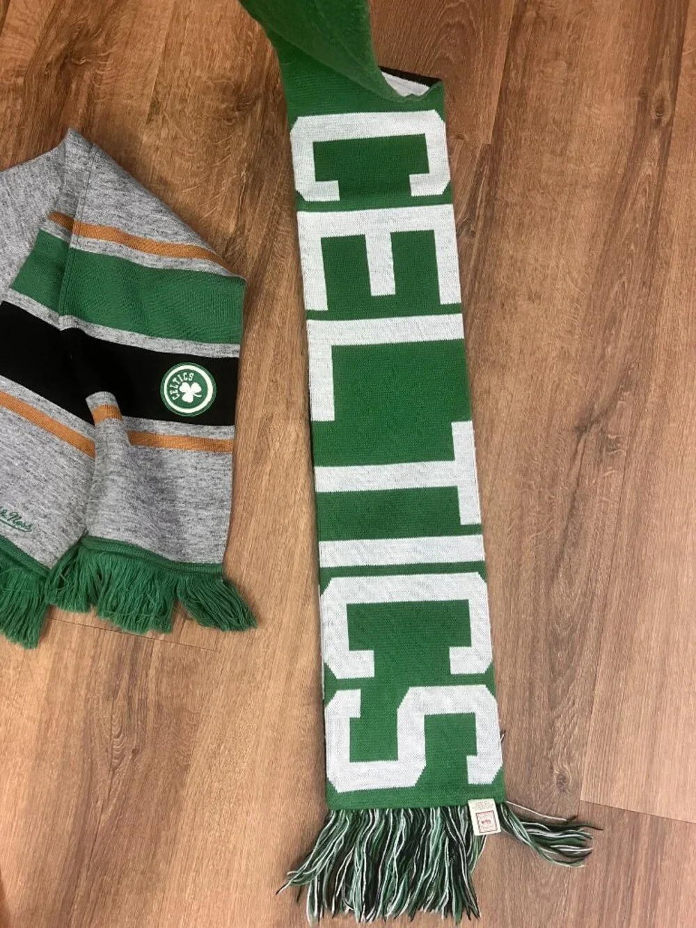 Celtics Basketball Rally Scarf Bundle - Mitchell and Ness/ Hardwood